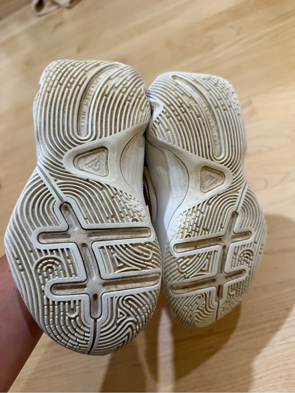 Nike Kids White and Gold Hook-and-Loop Sneakers